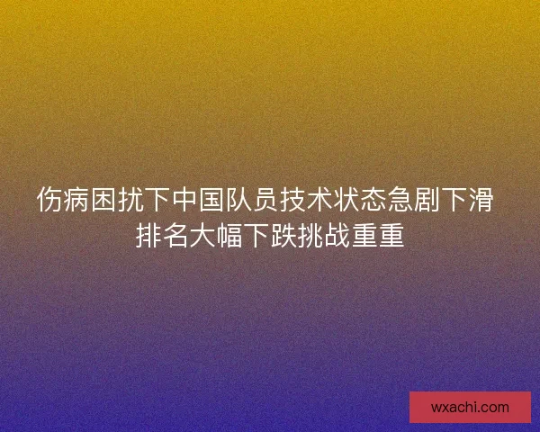 伤病困扰下中国队员技术状态急剧下滑 排名大幅下跌挑战重重